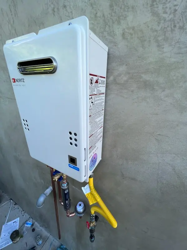 Tankless water heater installation for Pacific Ridge homes